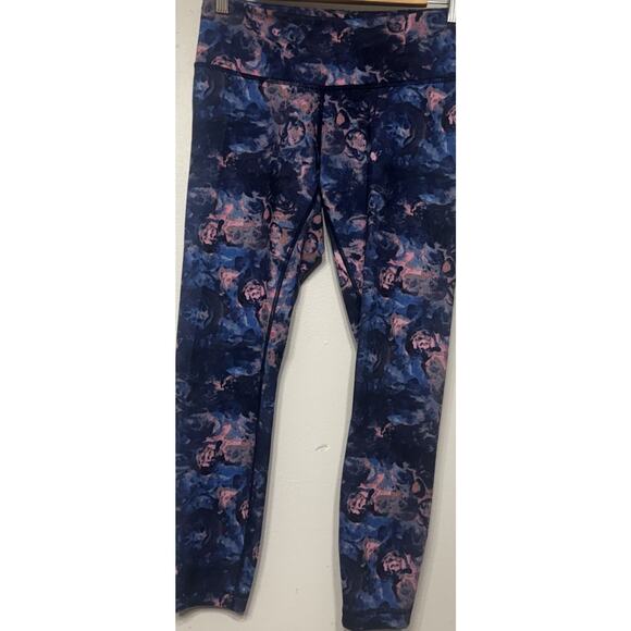 LULULEMON Wunder Under Leggings Size 8 Moody Mirage Bark Berry Navy Pant 26” - Picture 4 of 6
